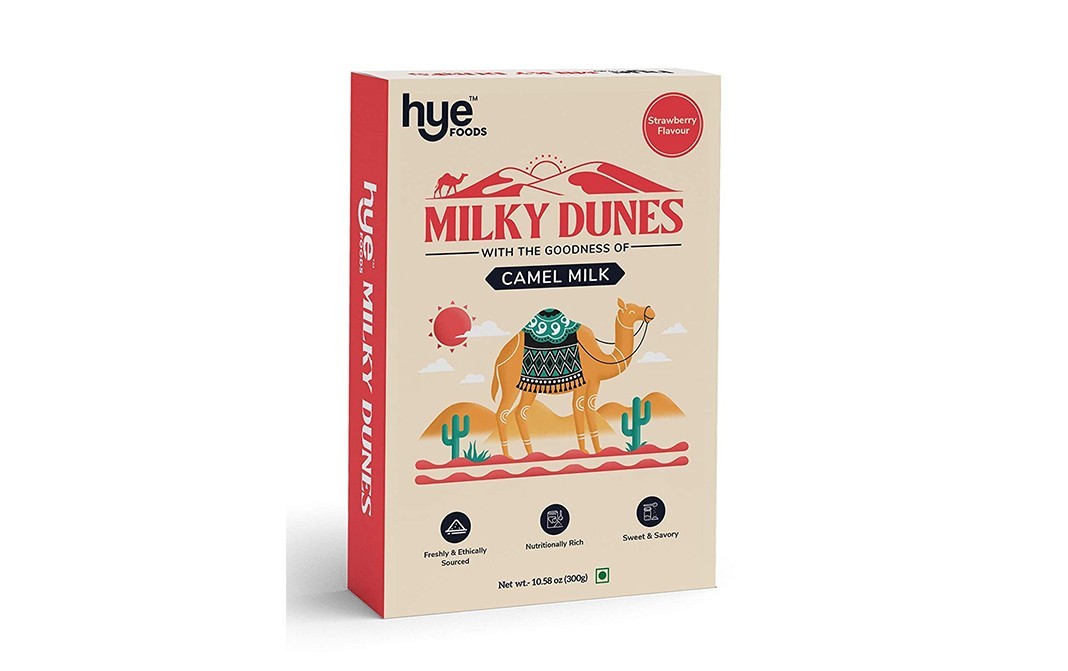 Hye Foods Milky Dunes Camel Milk Strawberry Flavour   Box  300 grams